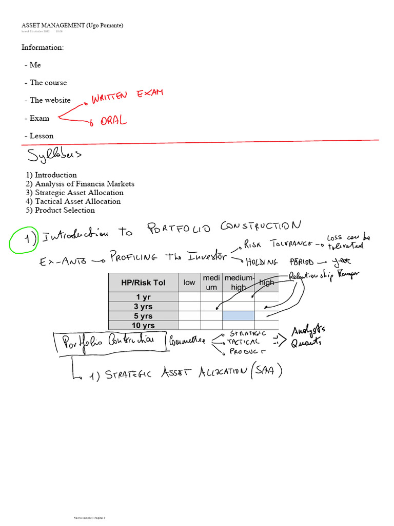 Asset Management Strategies Overview | PDF | Asset Allocation | Investing