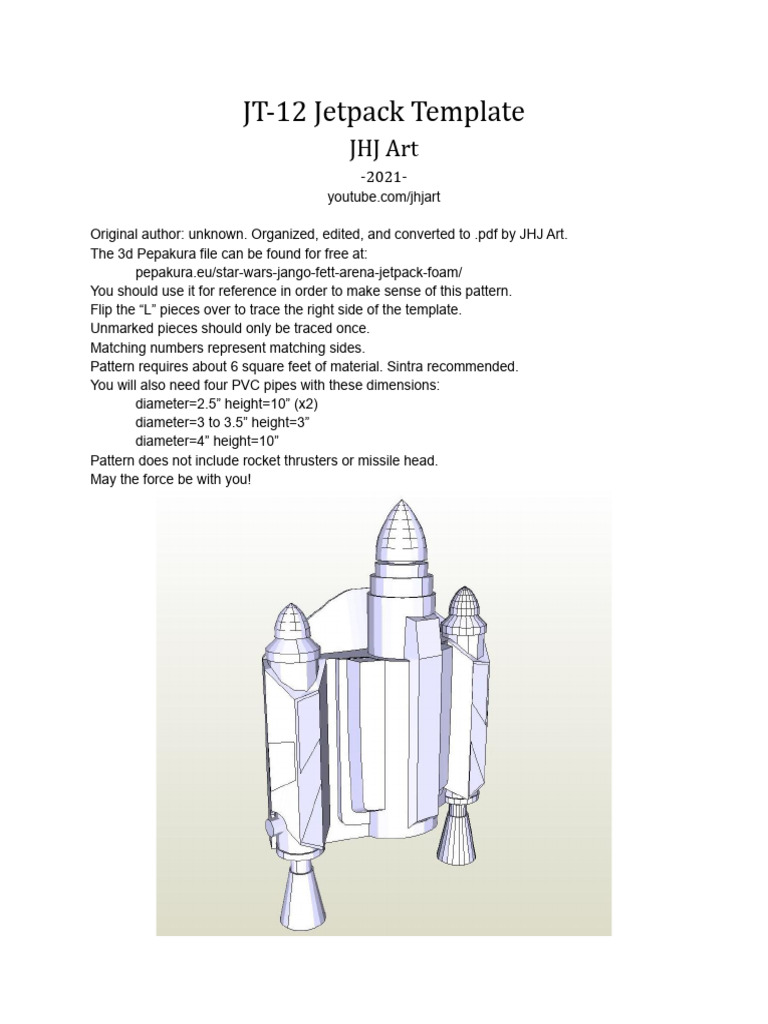 JT-12 Jetpack Blueprint Guide | PDF