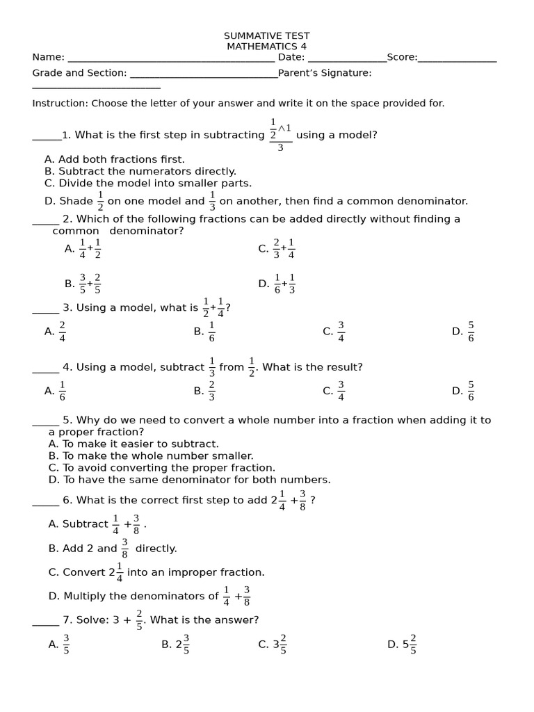 Mathematics 4 Summative Test Guide | PDF | Shape | Rectangle