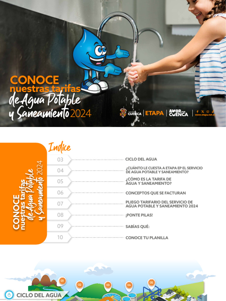 Tarifas de Agua y Saneamiento 2024 | PDF | Saneamiento | Alcantarillado