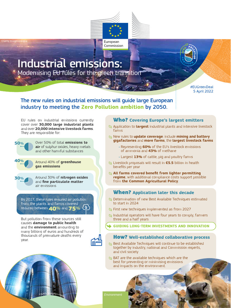 EU Industrial Emissions Reform 2022 | PDF | Air Pollution | Livestock