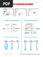 Exercícios sobre Lentes Esféricas | PDF | Lente (ótica) | Olho