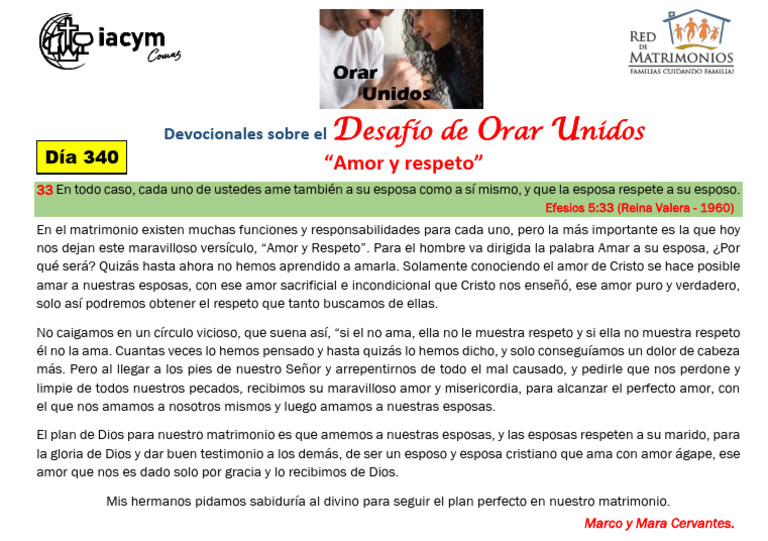 Amor y Respeto en el Matrimonio | PDF