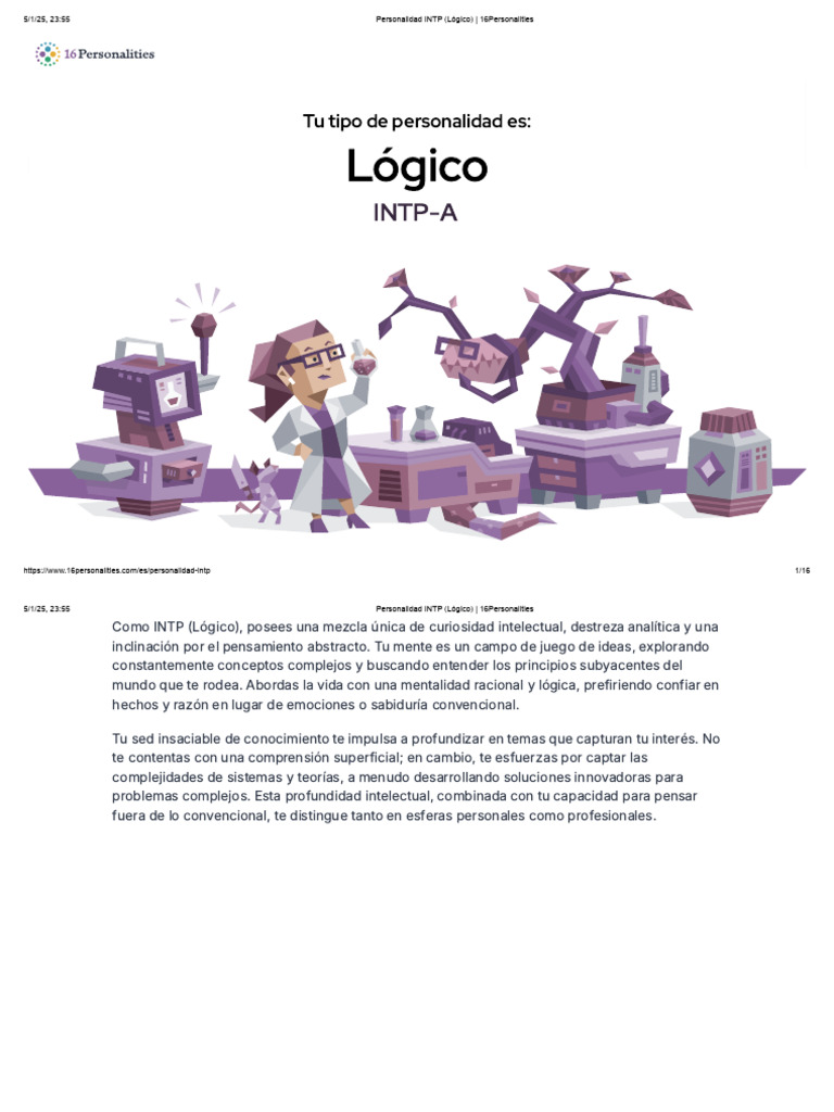 Personalidad INTP: Lógica y Curiosidad | PDF | Pensamiento | Las emociones