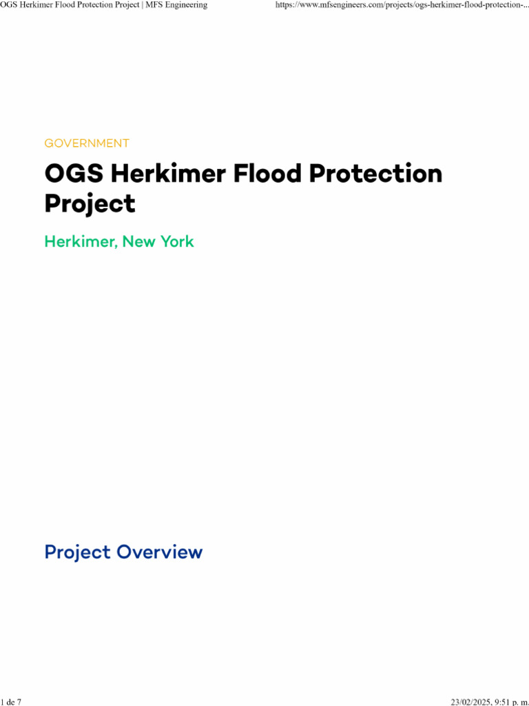 Herkimer Flood Protection Project | PDF