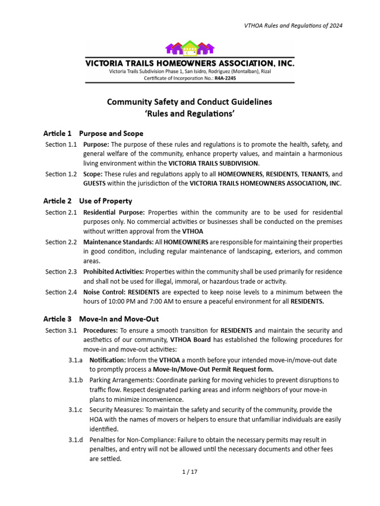 Stunning Neighborhood Guidelines Available To Future Tenants image