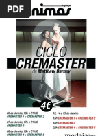 Ciclo Cremaster no Espaço Nimas, em Lisboa_Janeiro de 2012