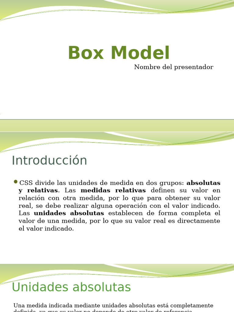 Unidades de Medida y Posicionamiento en CSS | PDF