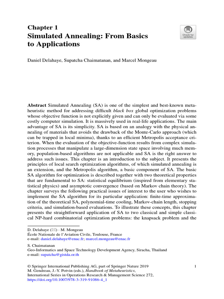Simulated Annealing Basics and Applications | PDF | Mathematical ...