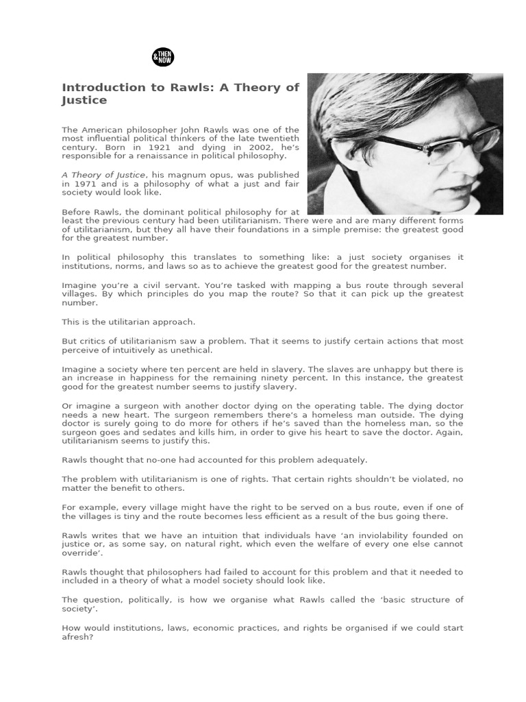 Understanding Rawls' Theory of Justice | PDF | John Rawls | Justice