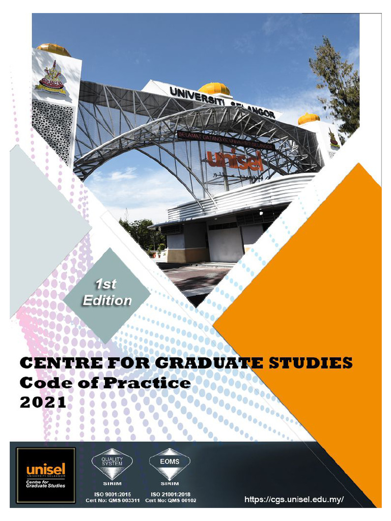 Centre For Graduate Studies - Code of Practice | PDF