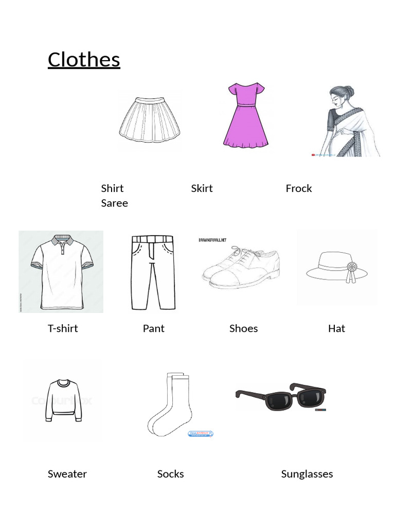 Clothing Items and Accessories List | PDF