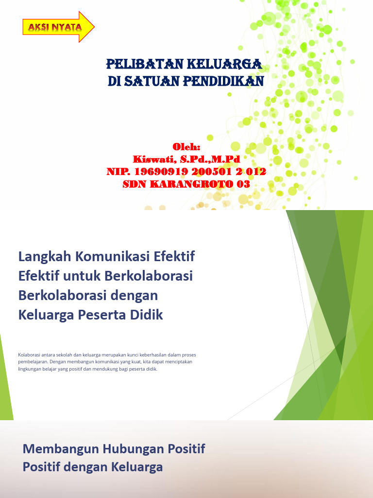 Kolaborasi Sekolah dan Keluarga Efektif | PDF