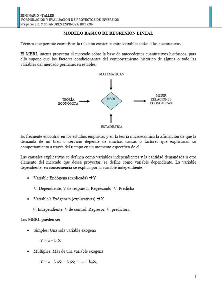 Texto de Regresión Lineal | PDF | Análisis de regresión | Regresión lineal