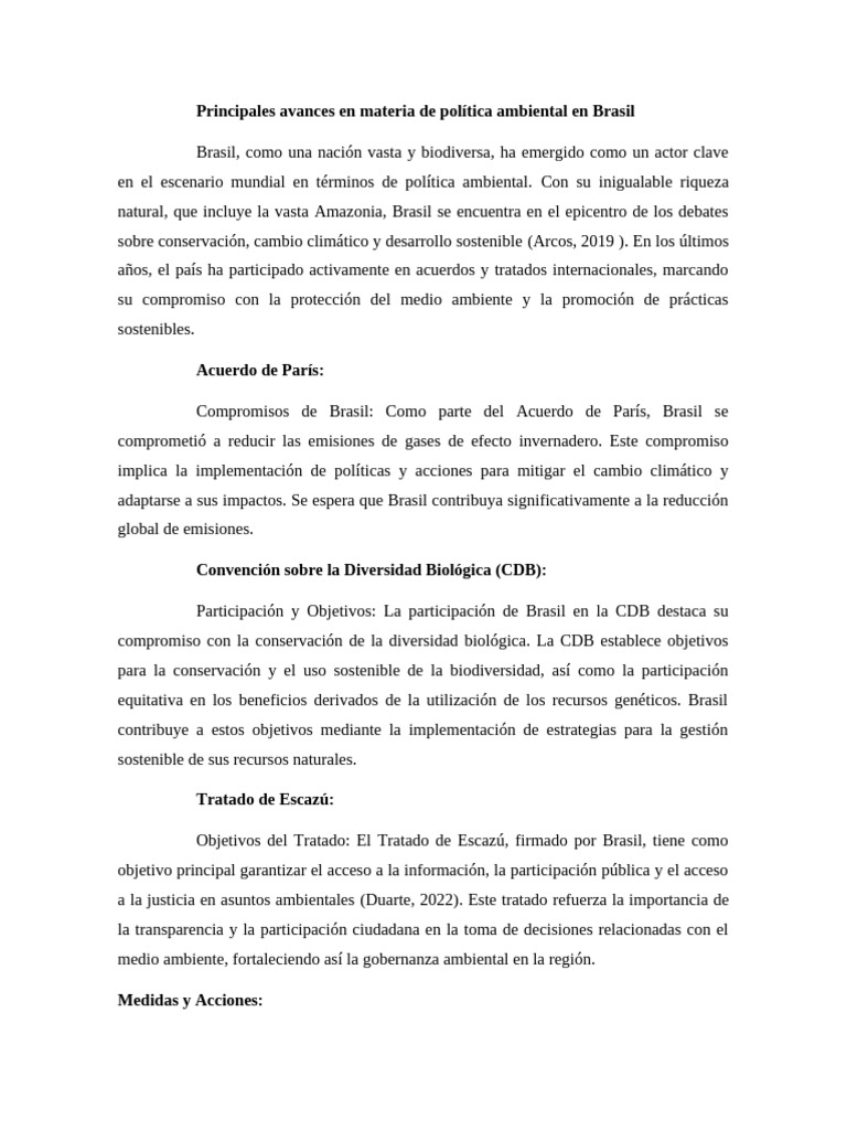 Avances en Política Ambiental de Brasil | PDF | Sustentabilidad ...