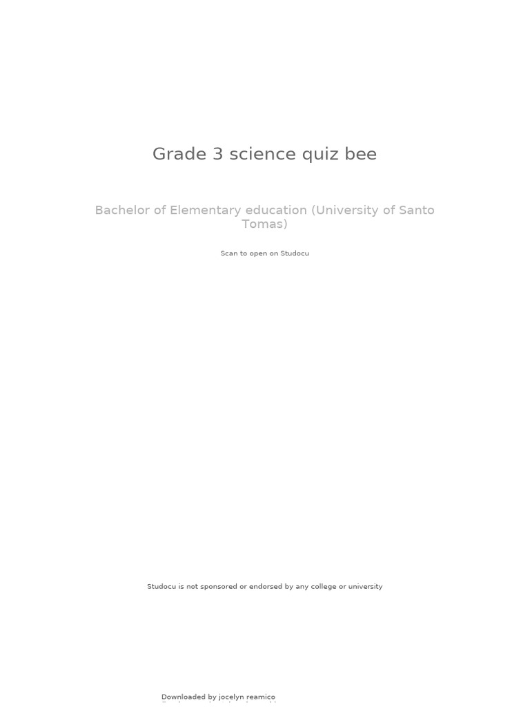 Grade 3 Science Quiz Bee Review | PDF | Greenhouse Effect | Atmosphere ...
