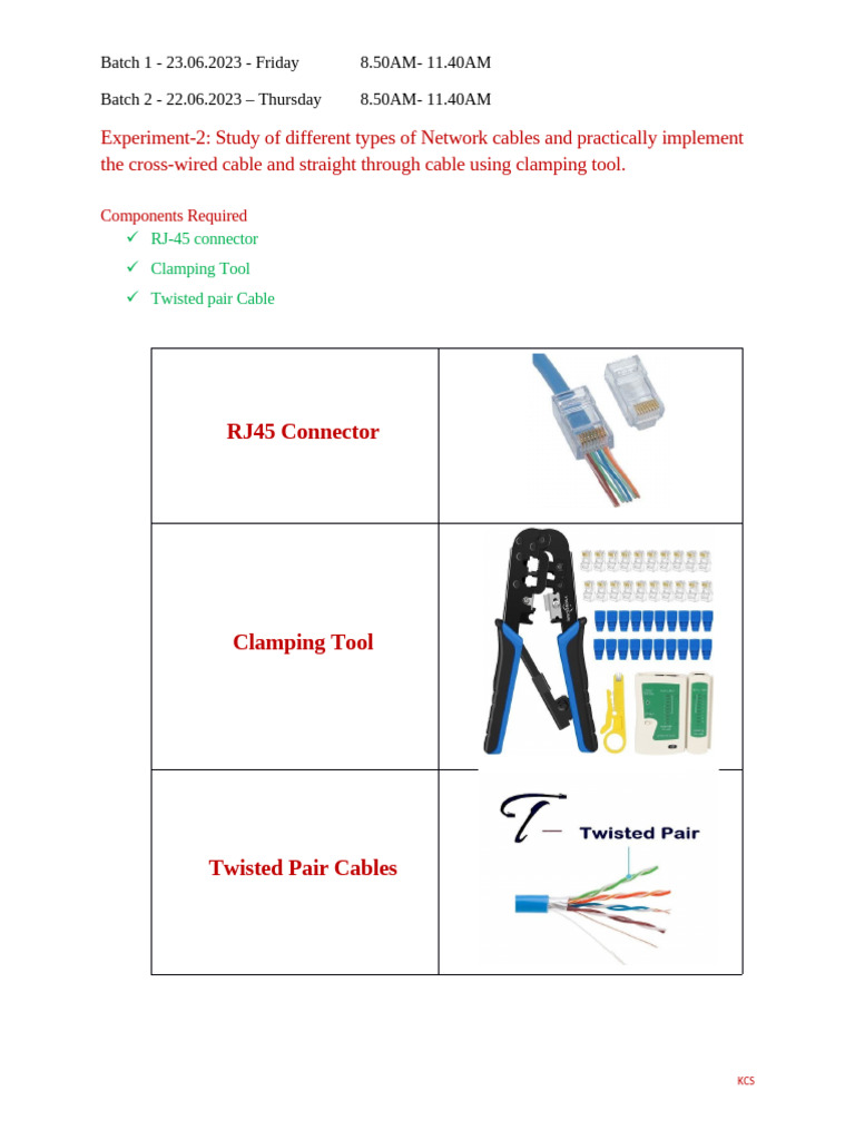 Expt 2_Study NW Cables | PDF | Coaxial Cable | Electronics
