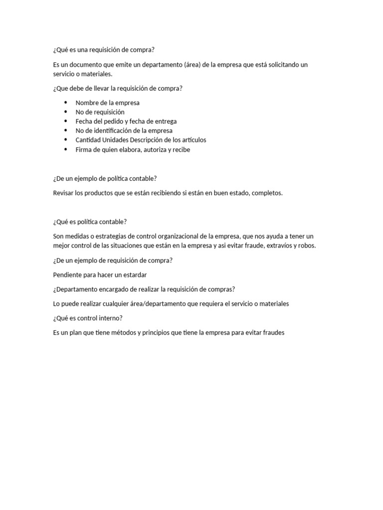 Guía de Requisiciones y Control Interno | PDF