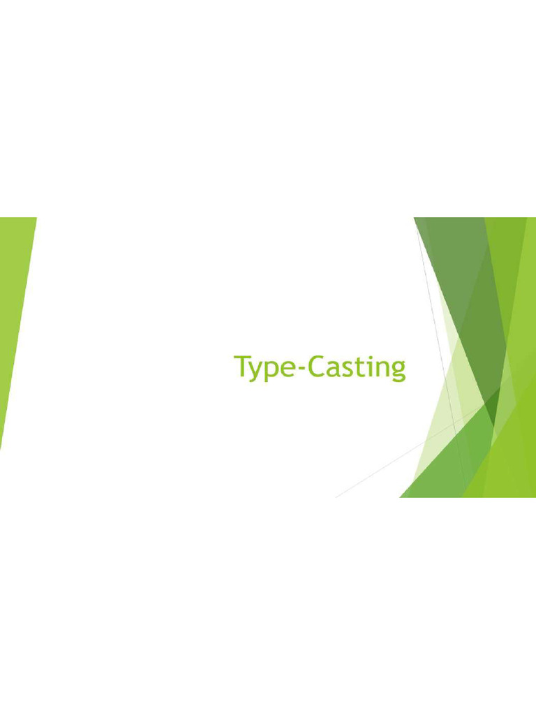 Primitive Type Casting Pdf