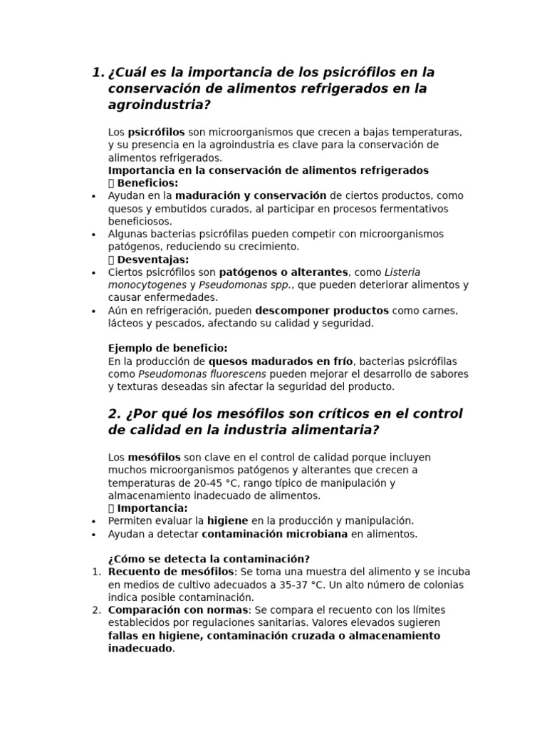 Importancia de microorganismos en alimentos | PDF | Las bacterias ...
