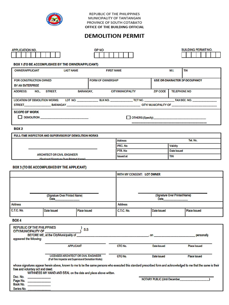 View of Tantangan Demolition Permit Guidelines | PDF | Demolition
