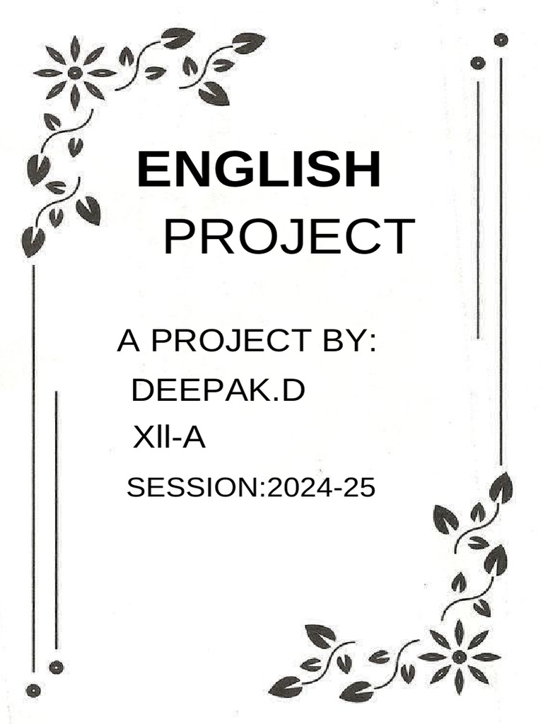 English Project Fornt Page-Output | PDF