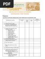 Enteral Tube Feeding Skills Checklist | PDF | Syringe | Medicine