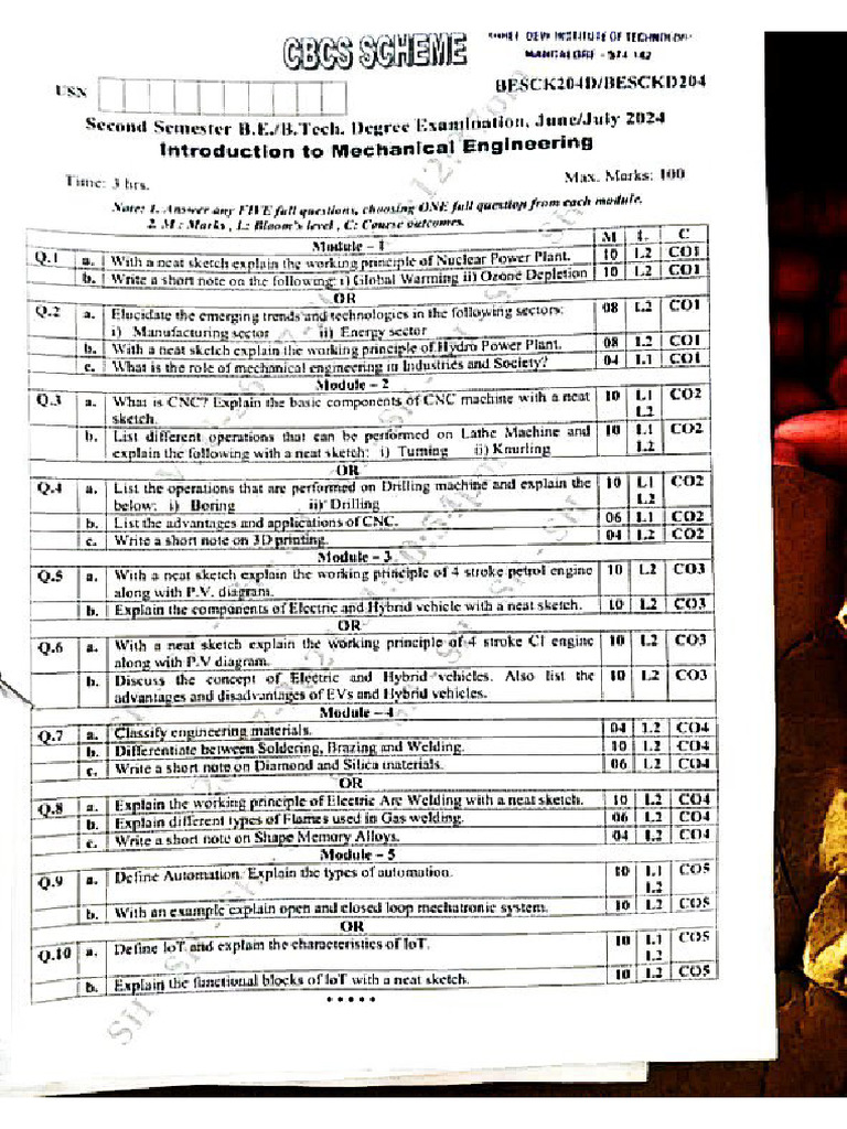 IME Questions Paper | PDF