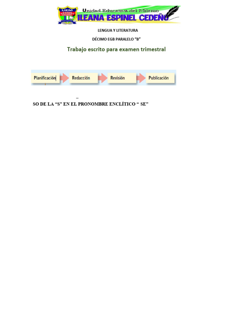 Examen Trimestral Lengua y Literatura | PDF