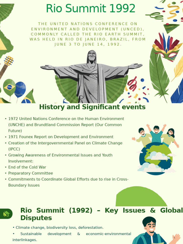 Rio Summit 1992: Key Principles & Issues | PDF | Sustainability ...