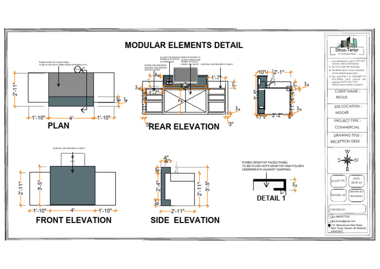Regus Indore Reception Desk Design | PDF