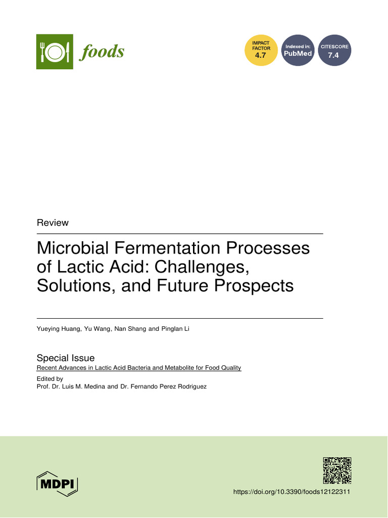 Foods 12 02311 With Cover | PDF | Fermentation | Glucose
