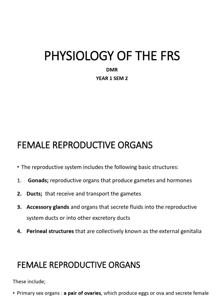 Female Reproductive System Overview | PDF | Menstrual Cycle ...