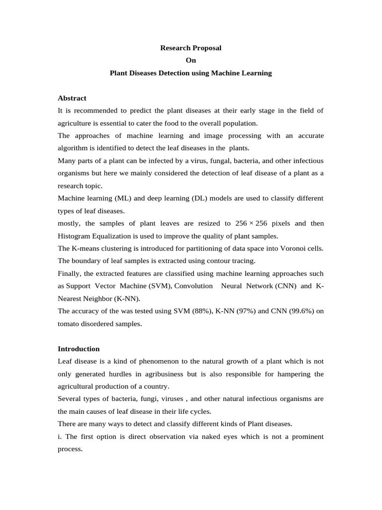 Research Proposal | PDF | Machine Learning | Support Vector Machine