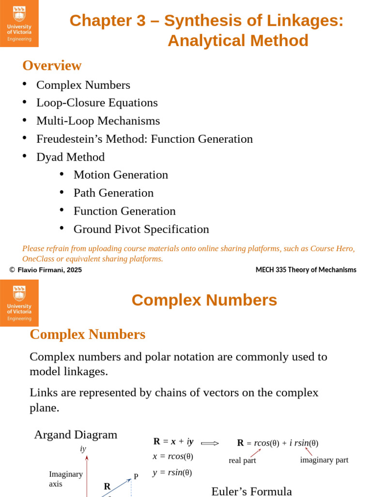 Linkage Synthesis Methods in Mechanisms | PDF | System Of Linear ...