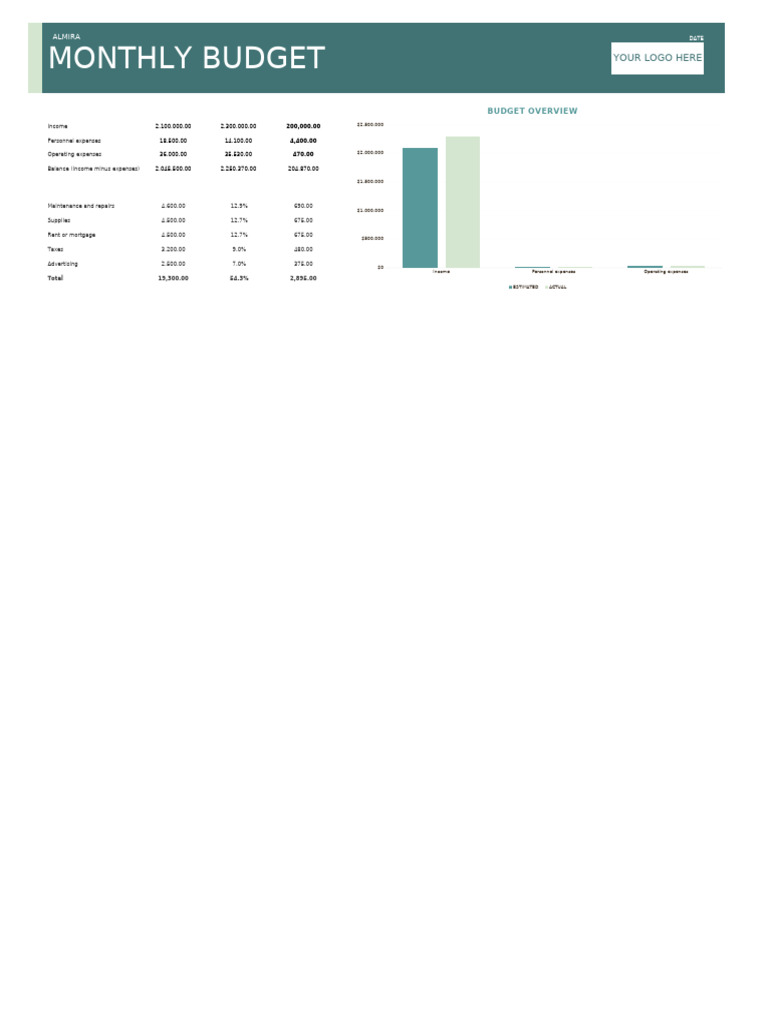 Monthly Business Expense Overview | PDF | Expense | Budget