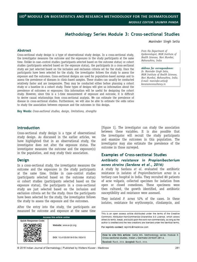 Methodology Series Module 3 Cross Sectional.3 | PDF | Cohort Study ...