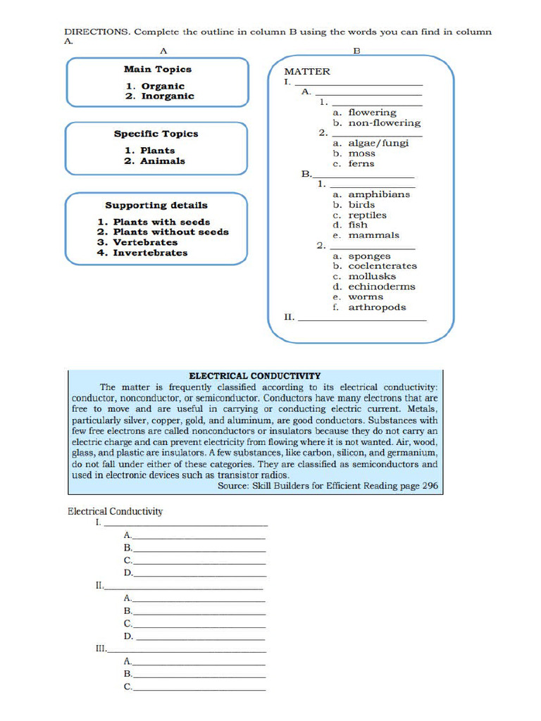 Main Topic Activity | PDF