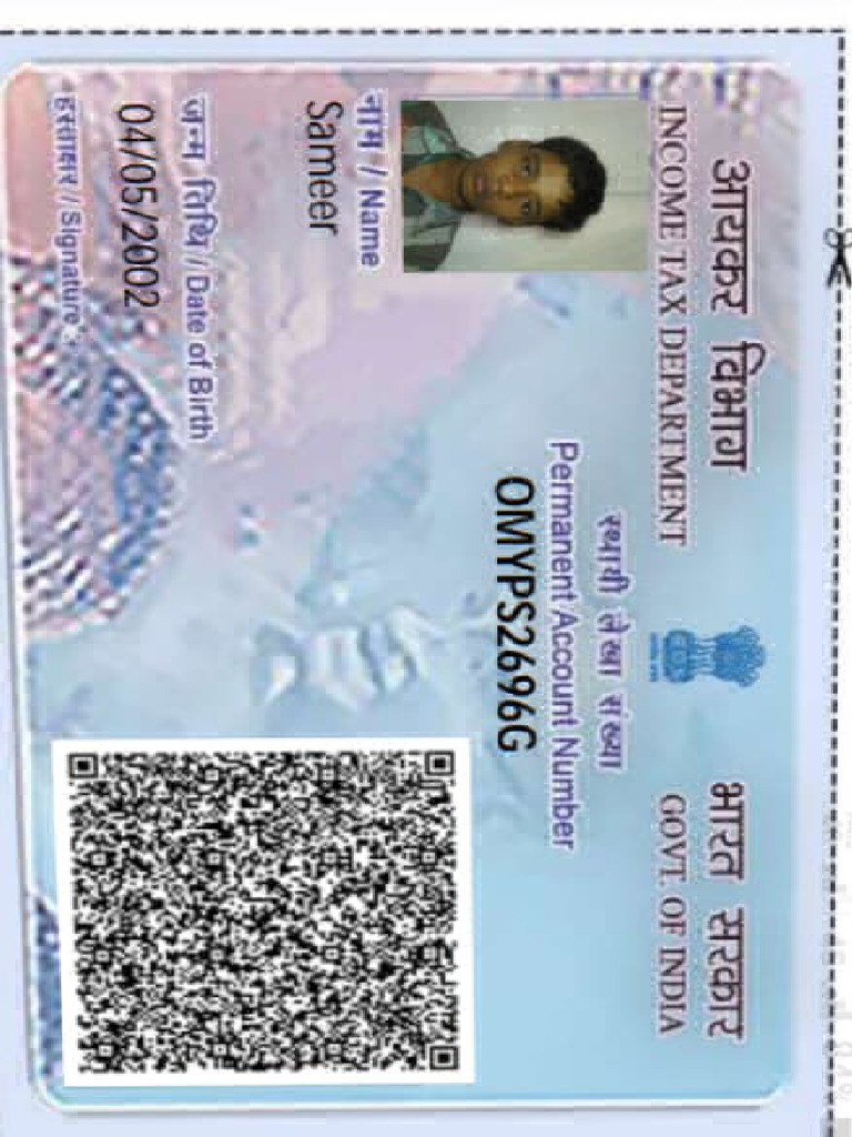 PAN Card Details for Sameer | PDF