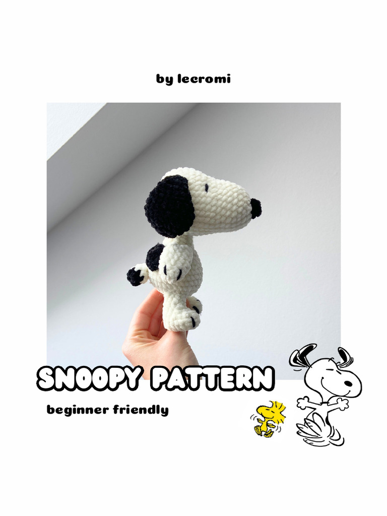 Beginner Snoopy Crochet Pattern | PDF | Peanuts (Comic Strip) | Comic ...