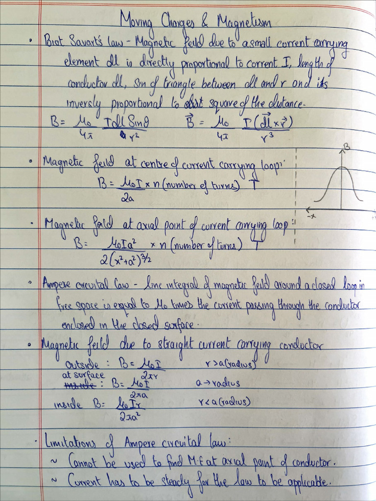 Moving Charges and Short Notes Ryan PDF