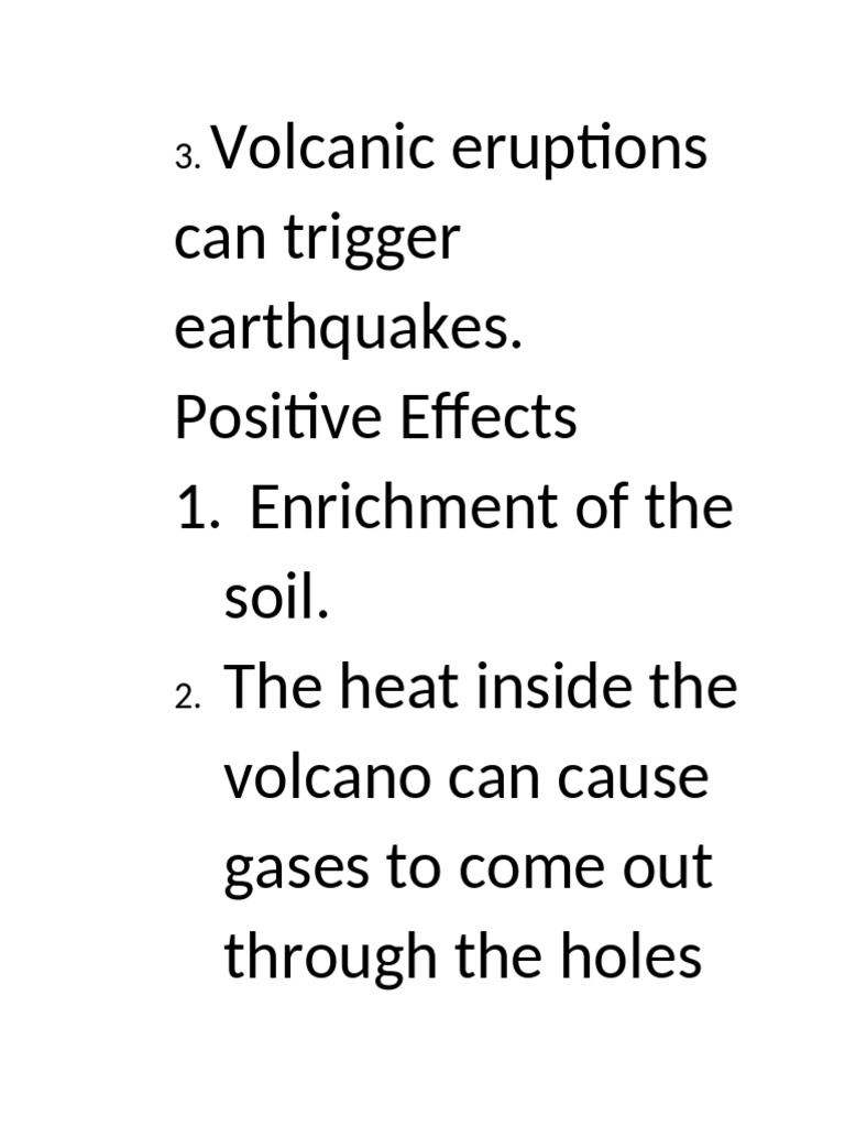 Benefits of Volcanic Eruptions | PDF