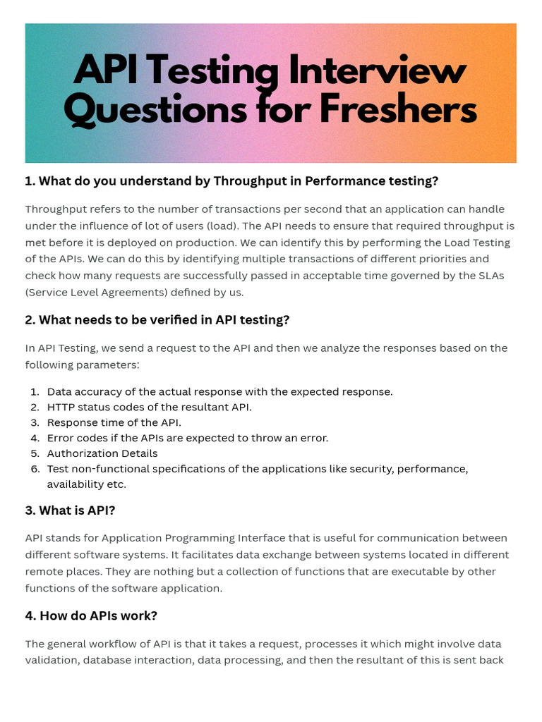 APIs Are The Backbone of Software Test Them Right 1740246647 | PDF ...