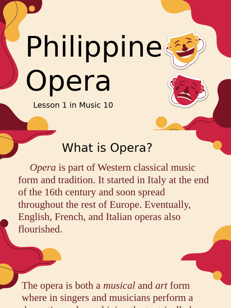 Philippine Opera: Sandugong Panaginip | PDF | Opera | Theatre