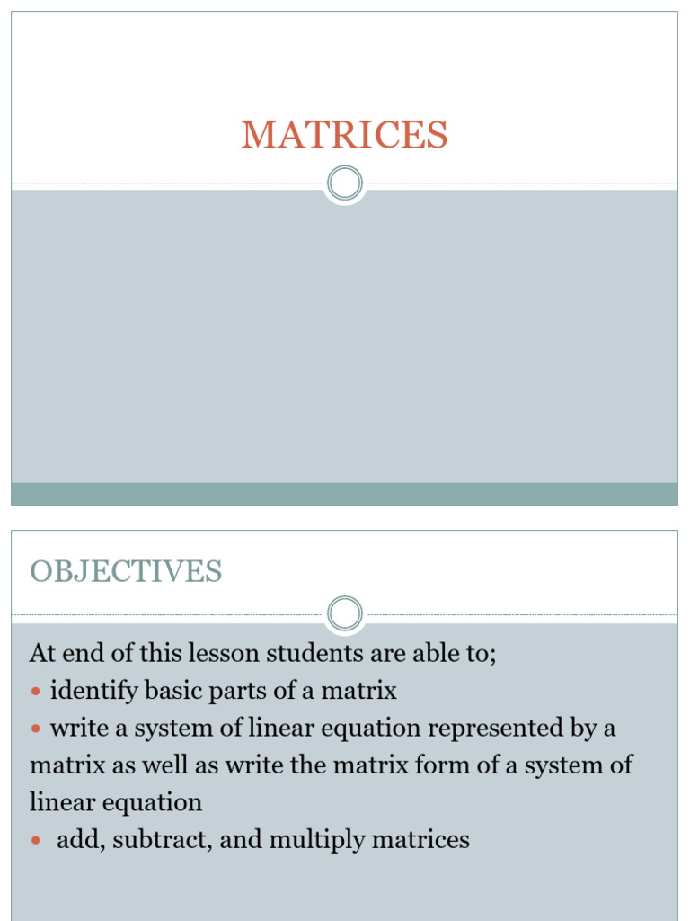 Understanding Matrices: Basics & Operations | PDF