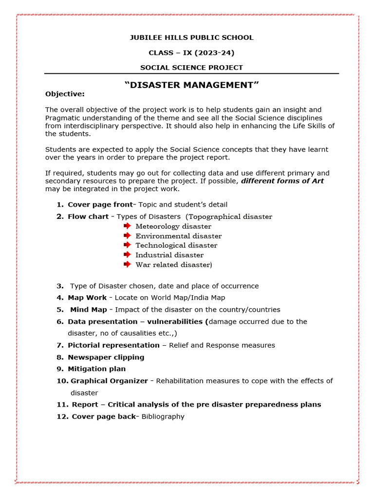 Disaster Management | PDF