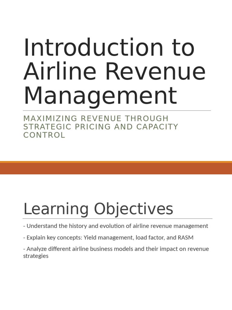 Airline Revenue Management Overview | PDF | Low Cost Carrier | Airlines
