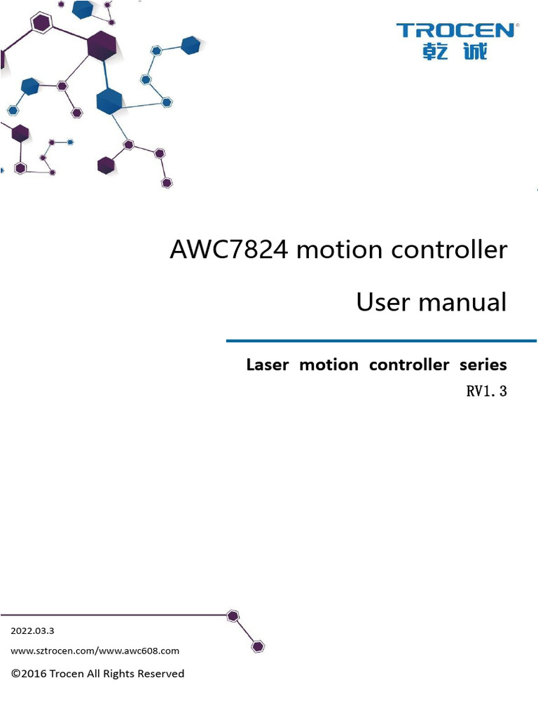 AWC7824 Motion Controller Manual | PDF | Usb | Input/Output