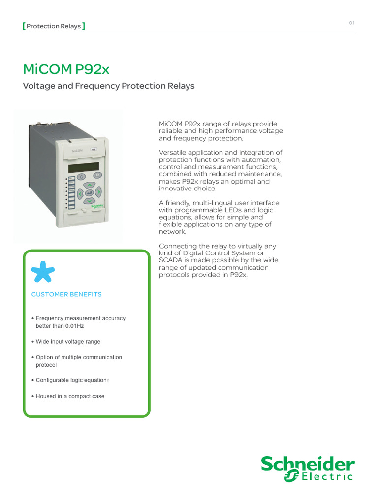 MiCOM P92x Protection Relay Overview | PDF | Relay | Logic Gate