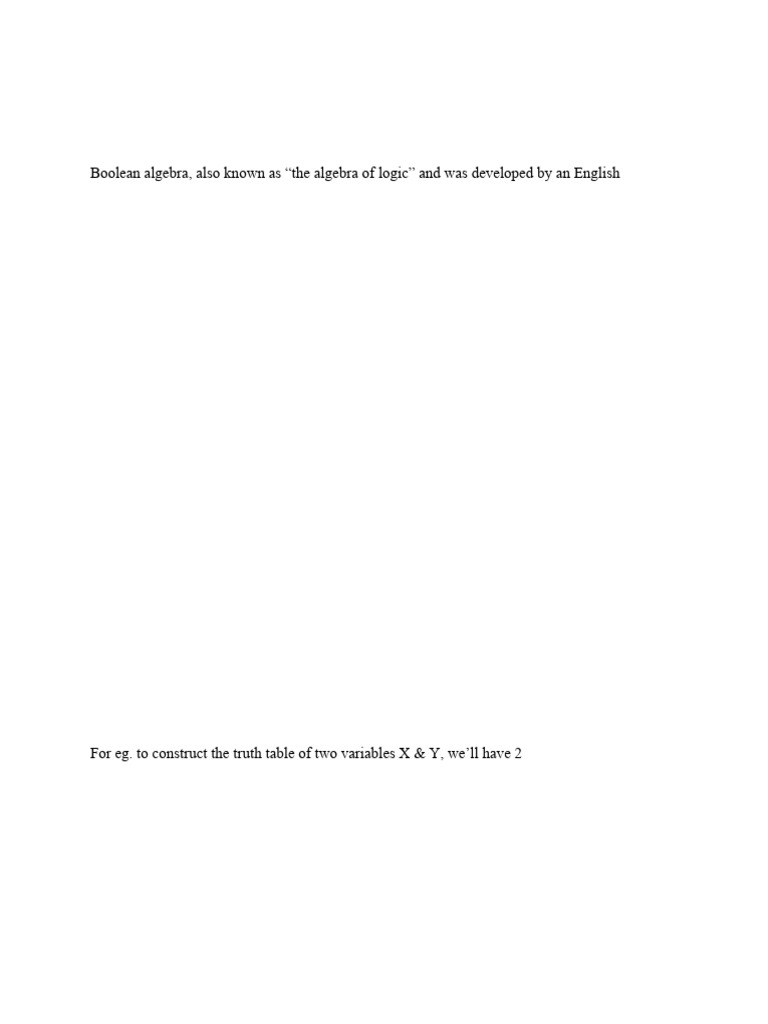 Understanding Boolean Algebra Basics | PDF | Boolean Algebra | Teaching ...